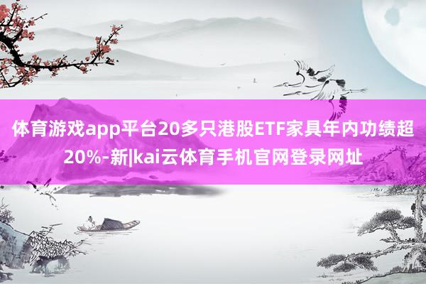 体育游戏app平台20多只港股ETF家具年内功绩超20%-新|kai云体育手机官网登录网址