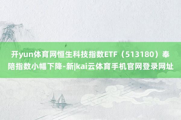开yun体育网恒生科技指数ETF（513180）奉陪指数小幅下降-新|kai云体育手机官网登录网址