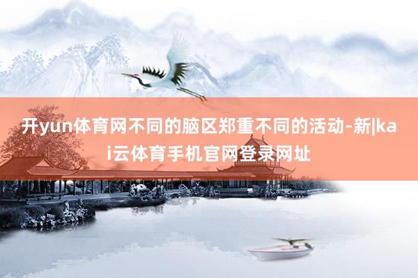 开yun体育网不同的脑区郑重不同的活动-新|kai云体育手机官网登录网址