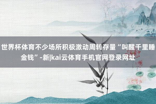 世界杯体育不少场所积极激动周转存量“叫醒千里睡金钱”-新|kai云体育手机官网登录网址